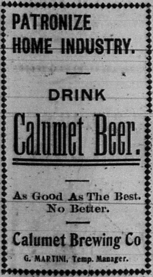 Newspaper ad - <i>The Copper Country Evening News</i>, 29 Sep 1900